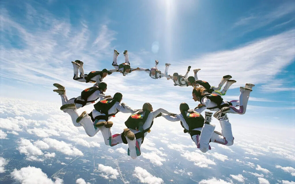 Bachelor-Skydiving